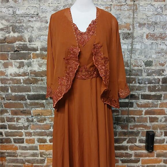 Mother of the Bride Dress Suit 2 Piece Women's Size 10 Cocktail Party Wedding - Picture 4 of 12